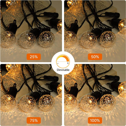Decorbites™ G40 Globus-LED-Filament-Birnen dimmbar Vintage warmweiß E27 dekorativ Mini 1W