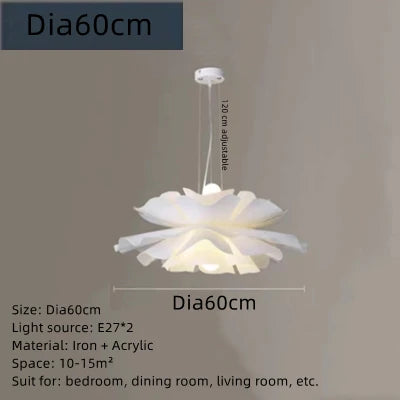 DecorBites™ Acrylic Flower Chandelier LED Pendant Light for Dining and Bedroom Decor