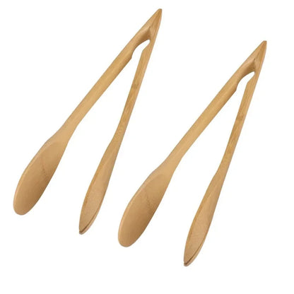 DecorBites™ Bamboo Kitchen Food Tongs