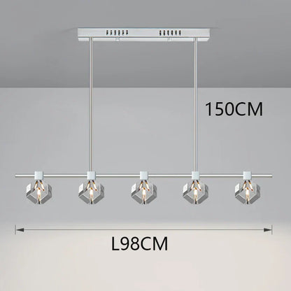 DecorBites™ Crystal Chandelier for Living and Dining Room, Luxury Pendant Lamp and Ceiling Light