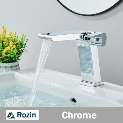 DecorBites™ Gun Grey Basin Faucet: Modern Deck Mounted Sink Mixer Tap for Luxury Bathrooms