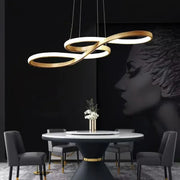 Decorbites™ Lámpara de Araña LED Oro: Lámpara Colgante Moderna Nórdica para Comedor, Cocina, Bar, Oficina