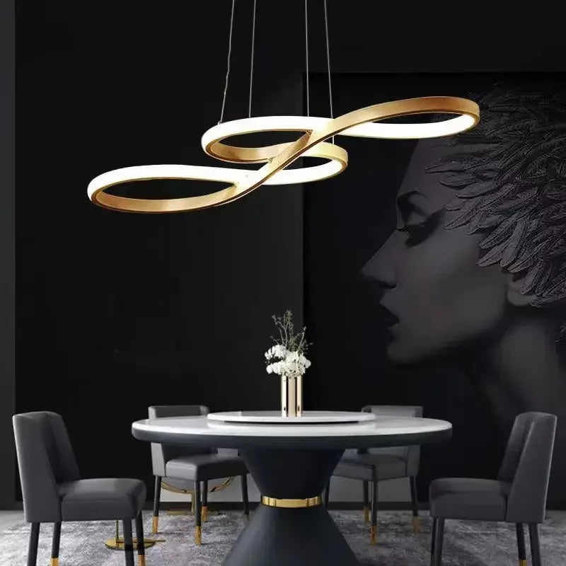 Decorbites™ Lámpara de Araña LED Oro: Lámpara Colgante Moderna Nórdica para Comedor, Cocina, Bar, Oficina