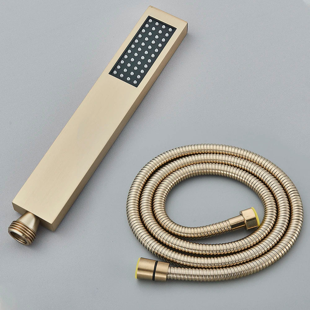 DecorBites™ Handshower Head with Stainless Steel Hose - Wall Mounted Faucet Set