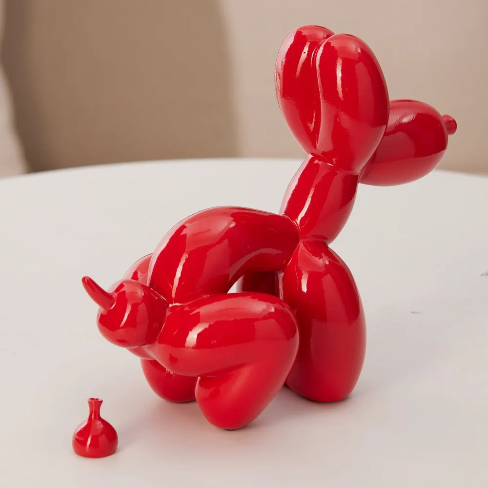 DecorBites™ Dog Balloon Poop Resin Sculpture Funny Pop Art Statue Home Decor