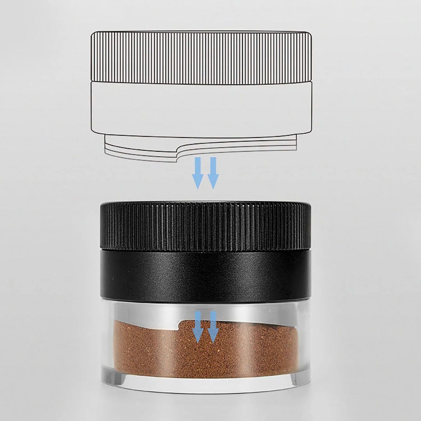 DecorBites™ Espresso Tamper: Automatic Gravity Powder Tamping Tool for Barista, Coffee Maker