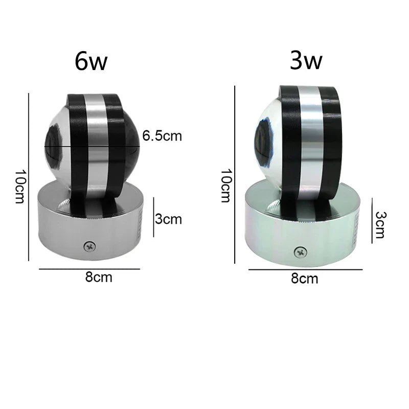 Aplique de pared LED de cristal DecorBites™ con luz ascendente y descendente para decoración del hogar y sala de estar