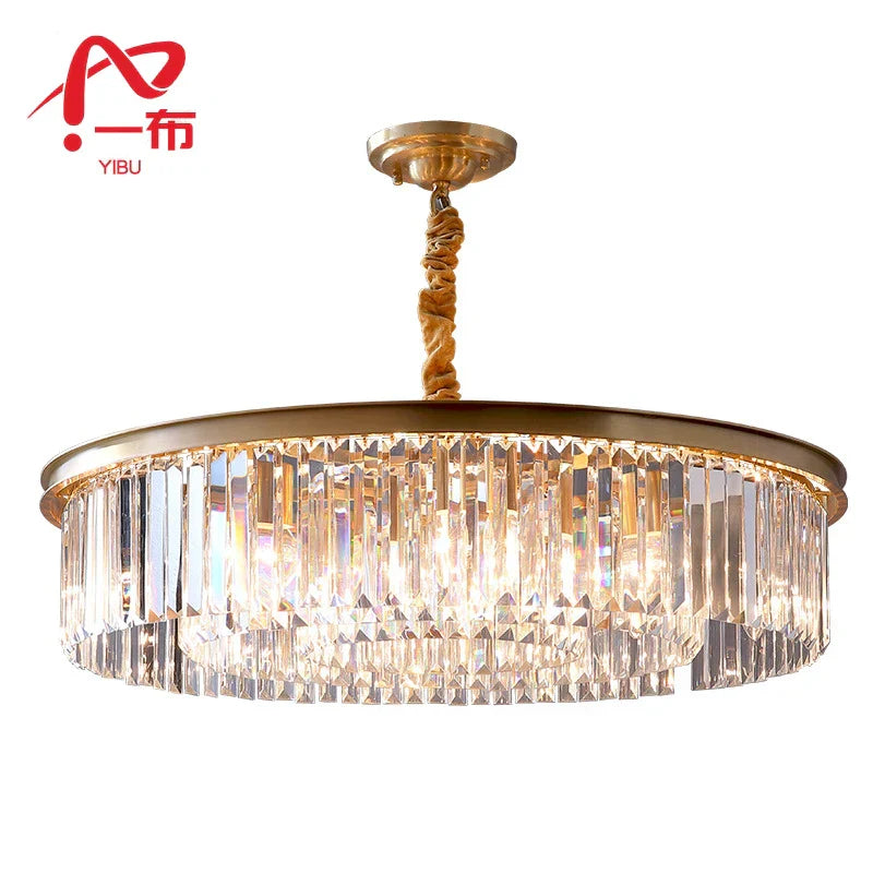 DecorBites™ Dual Purpose Crystal Chandelier Ceiling Lamp for Bedroom Living Room