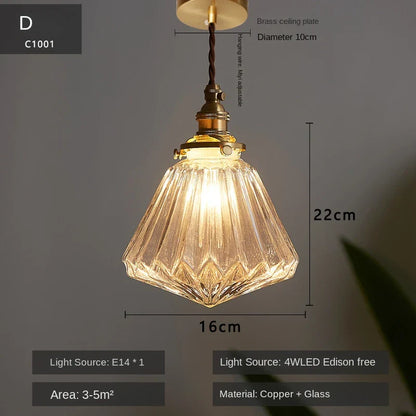 DecorBites™ Glass LED Pendant Lamp for Home Indoor Lighting, Nordic Modern Hanglamp