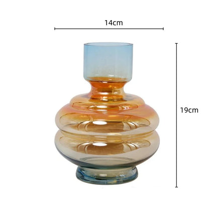 DecorBites™ Gradient Glass Vase for Stylish Flower Arrangements and Home Decor
