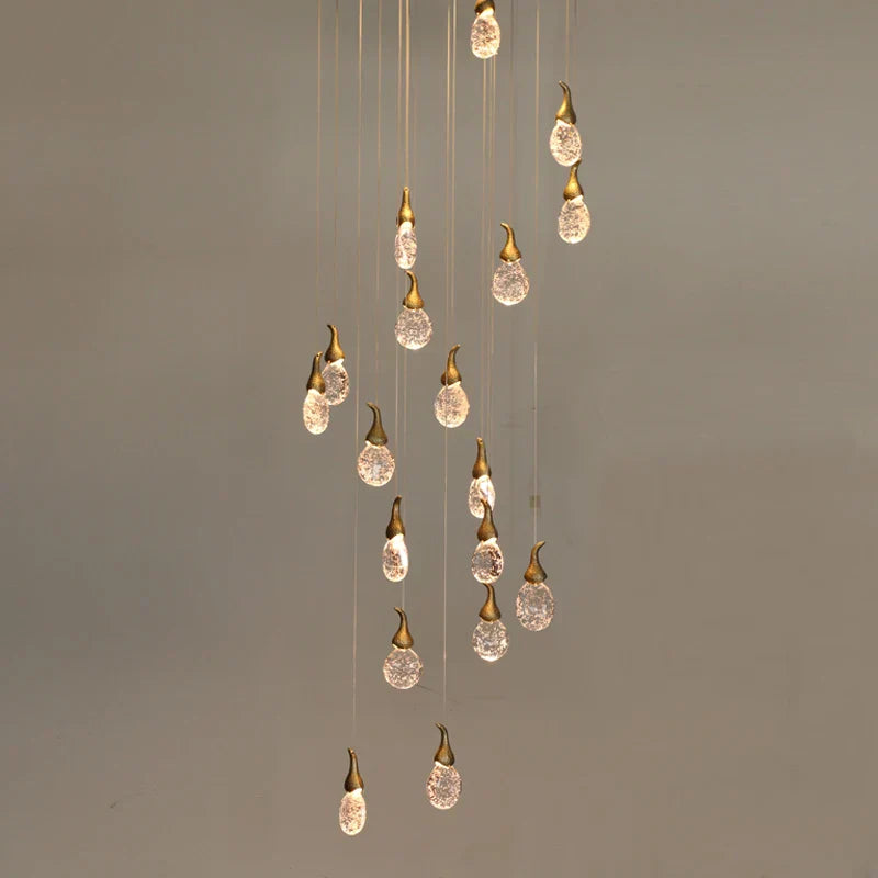 Decorbites™ Lámpara de Cristal en Forma de Calabaza para Sala de Estar y Restaurante