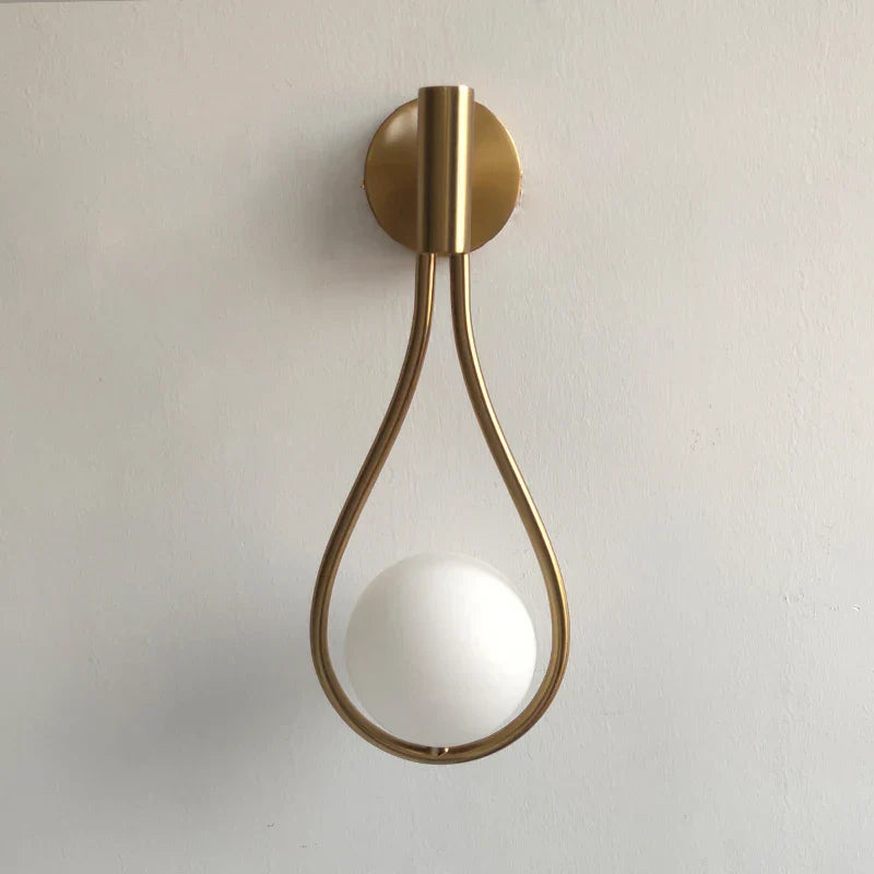 DecorBites™ Brass Glass Ball Wall Light Minimalist Living Room Decor Lighting Fixtures