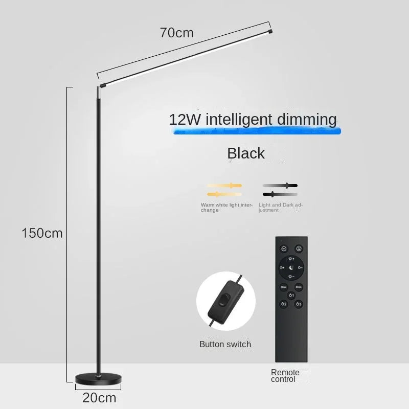 Lámpara de suelo LED Decorbites™: Accesorio de lectura minimalista súper brillante para sala de estar y dormitorio