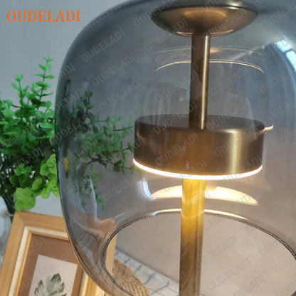 DecorBites™ Gold Glass LED Desk Lamp for Modern Luxury Home Decor