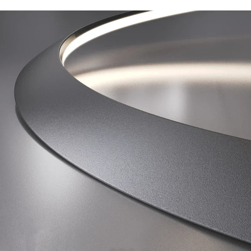 ثريا Kepler LED دائرية من DecorBites™ لغرفة المعيشة، مصباح معلق أبيض