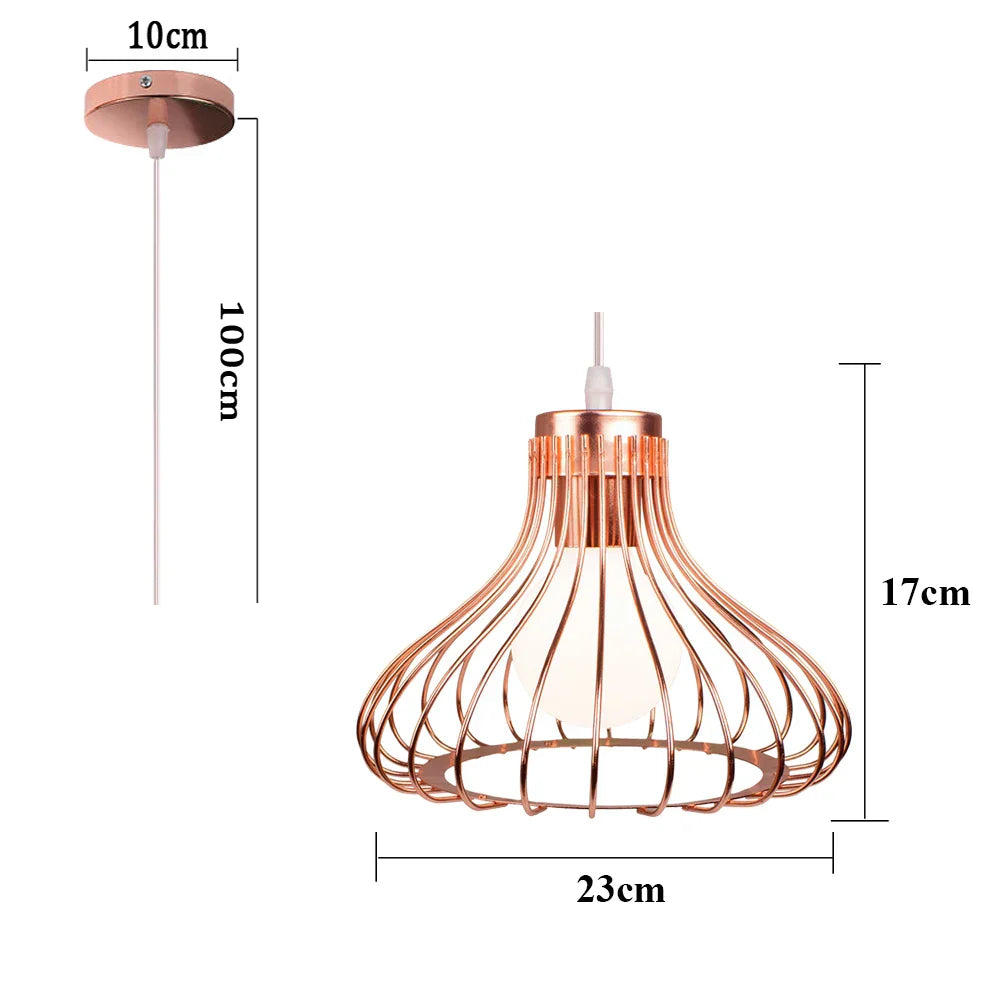 Decorbites™ Industrieller Käfig-LED-Hängeleuchte für moderne Vintage-Kronleuchter im Wohnzimmer