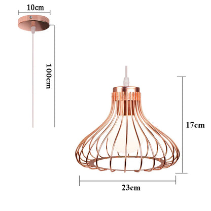 Decorbites™ Industrieller Käfig-LED-Hängeleuchte für moderne Vintage-Kronleuchter im Wohnzimmer