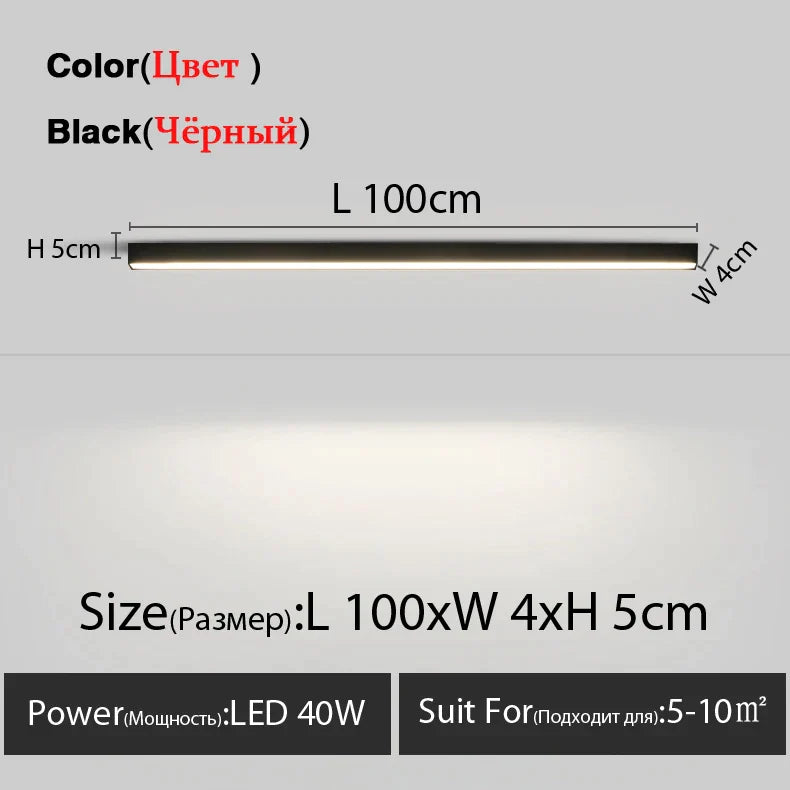 Lámpara de techo lineal LED DecorBites™ para sala de estar, comedor y dormitorio - Diseño minimalista