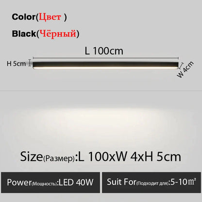 Lámpara de techo lineal LED DecorBites™ para sala de estar, comedor y dormitorio - Diseño minimalista