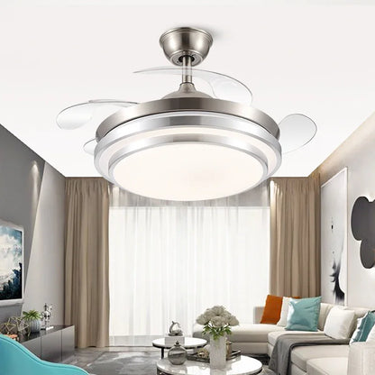 DecorBites™ 42" Retractable LED Ceiling Fan, Remote Control, Modern Design