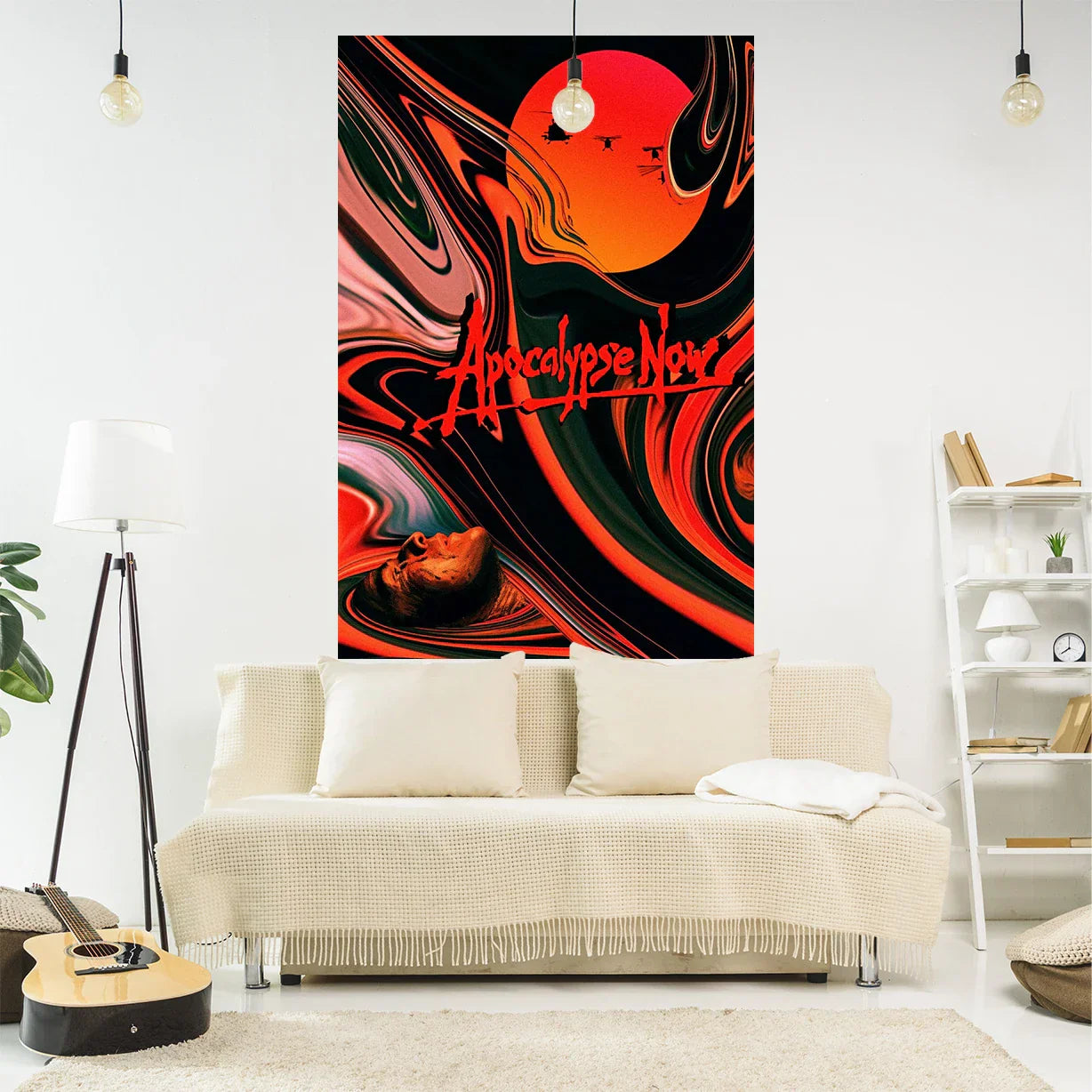 Decobites Helicopter War Movie Tapestry for Custom Wall Decor and Cult Horror Film Fans