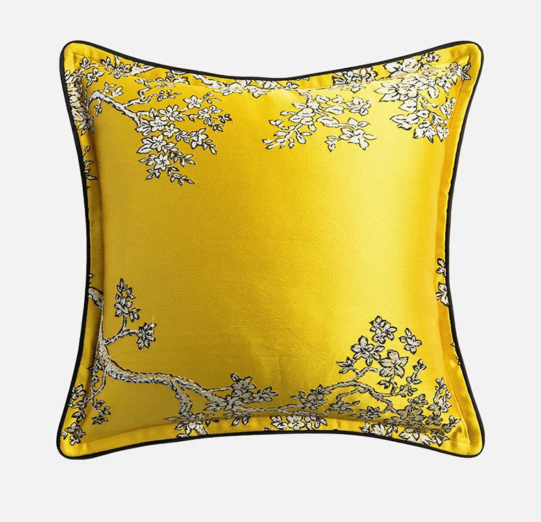 DecorBites™ Baroque Floral Geometry Jacquard Cushion Covers - European Classical Decor, 45x45cm