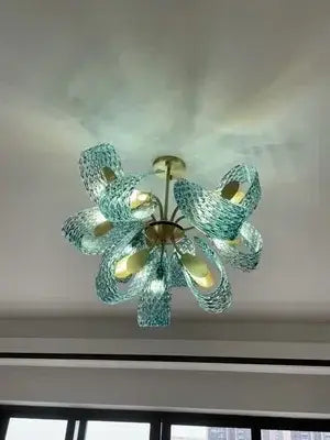 DecorBites™ Blue Glass LED Pendant Lamps - Modern Designer Lighting