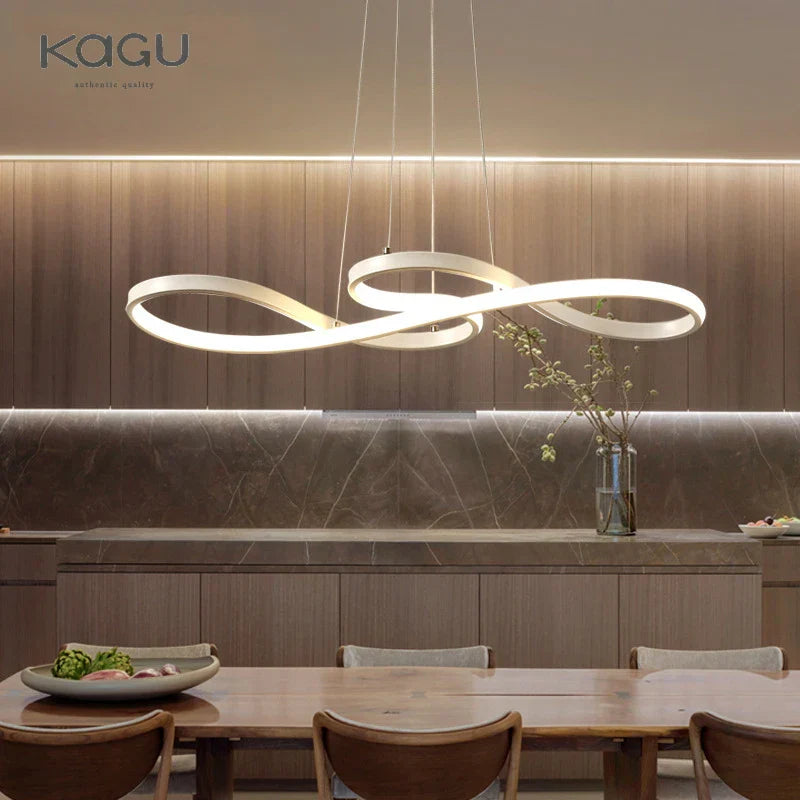 DecorBites™ Circle LED Chandelier: Nordic Minimalist Design for Living, Bedroom, Dining Room