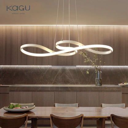 DecorBites™ Circle LED Chandelier: Nordic Minimalist Design for Living, Bedroom, Dining Room