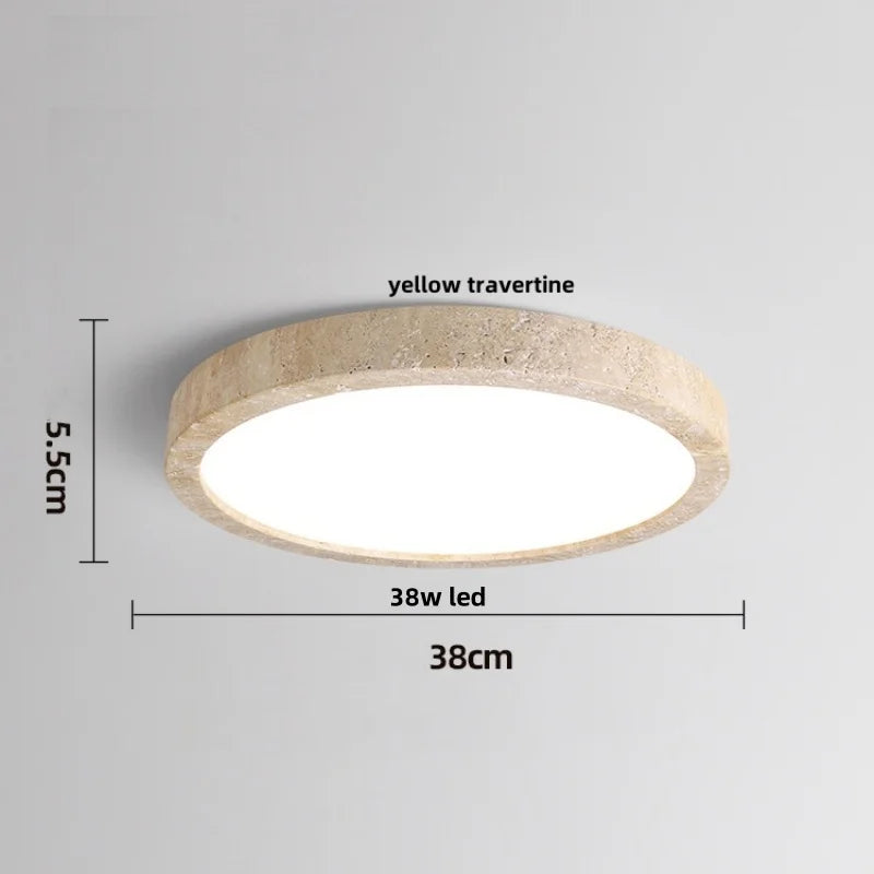 DecorBites™ LED Ceiling Light Fixture Yellow Stone White PE Shade Plafond Lamp