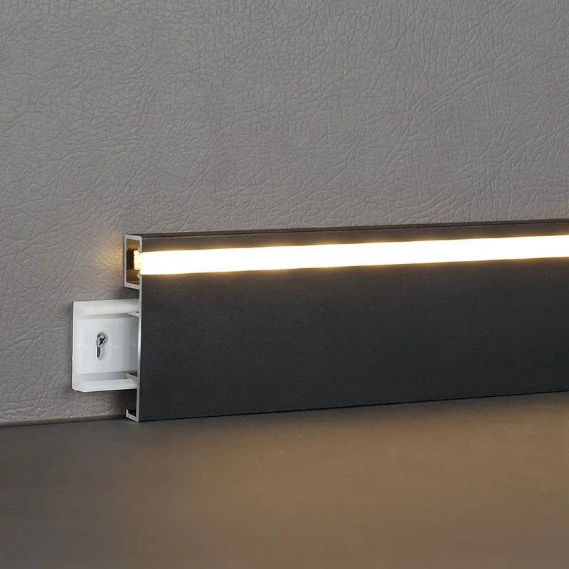 DecorBites™ LED Aluminium Profile Baseboard 1M/2M Linear Light Bar for Surface Mounted Skirting