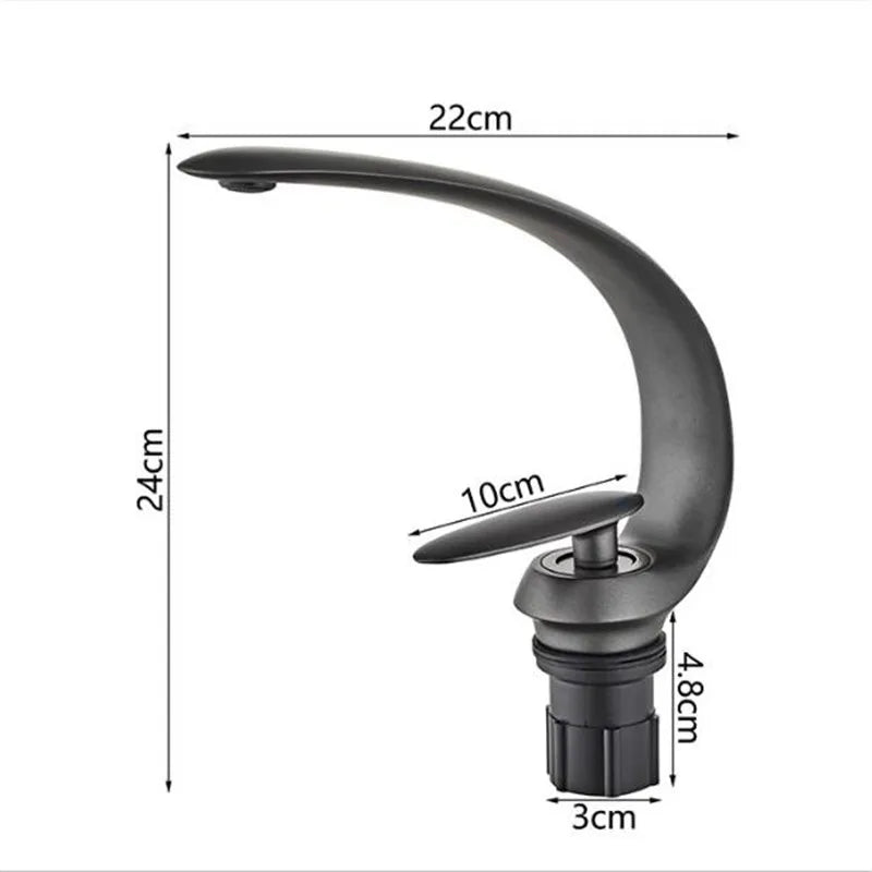DecorBites™ Brushed Gold Basin Faucet - Single Handle Bathroom Sink Faucet