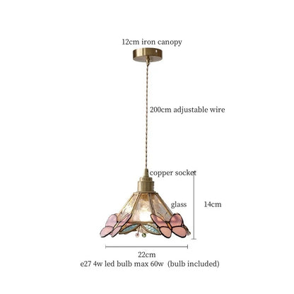 DecorBites™ Butterfly Glass LED Pendant Light for Bedroom and Living Room