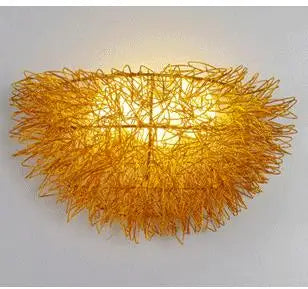 Decorbites™ Lámpara de Pared LED Nido de Pájaro Dorado Decoración Moderna para el Hogar Applique de Pared