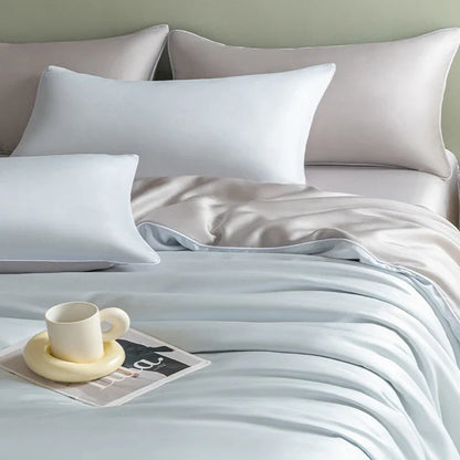 DecorBites™ Cool Touch Solid Color Bedding Set - Skin-Friendly & Breathable