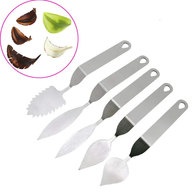 DecorBites™ Chocolate Leaf Knife Fondant Tool: Stainless Steel Cake Decoration & Baking Accessory