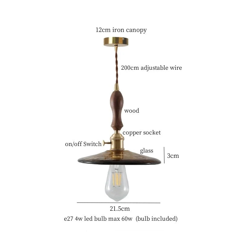 DecorBites™ Green Glass LED Pendant Lights - Nordic Minimalist Style for Bedroom, Living Room