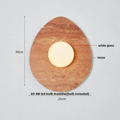 DecorBites™ LED Wall Lamp Modern Wabi Sabi Stone Mirror Light for Home Decor