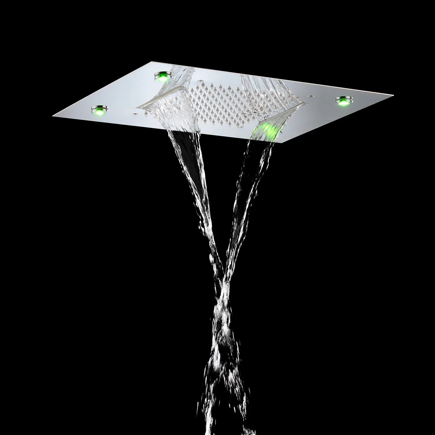 DecorBites™ LED Shower Faucet Ceiling Mount Rainfall Waterfall Head Shower Set