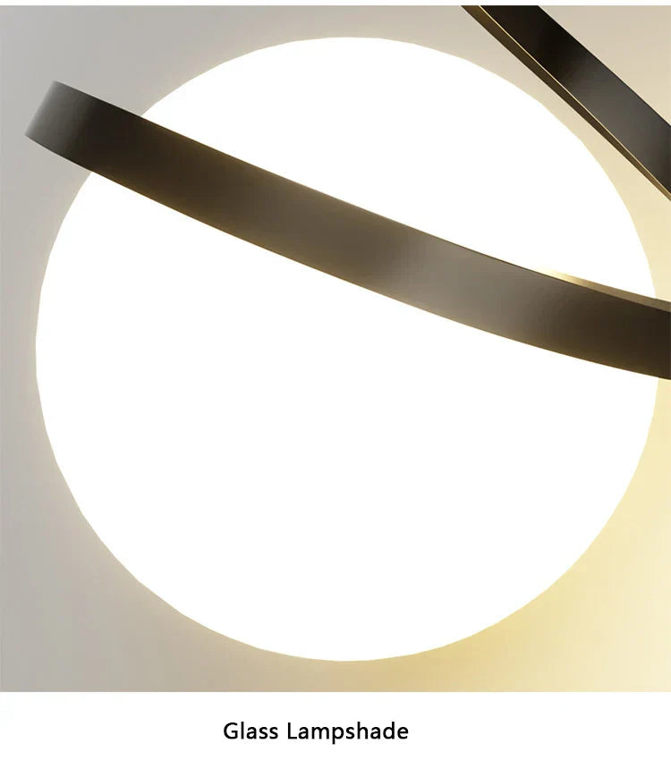 DecorBites™ LED Spiral Pendant Lights Chandelier for Living Room Bedroom Lighting