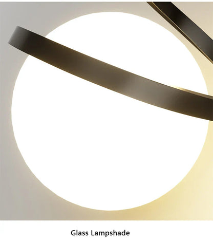 DecorBites™ LED Spiral Pendant Lights Chandelier for Living Room Bedroom Lighting