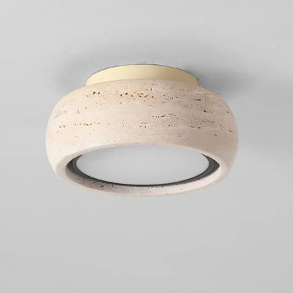 DecorBites™ LED Yellow Travertine Flush Mount Ceiling Light Fixtures