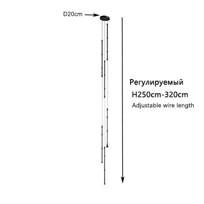 Lámpara de araña lineal creativa DecorBites™ para sala de estar, vestíbulo, dormitorio, hotel, restaurante