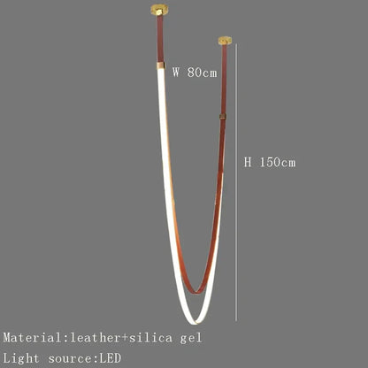 DecorBites™ Designer Leather Chandelier Belt Pendant Light for Modern Spaces