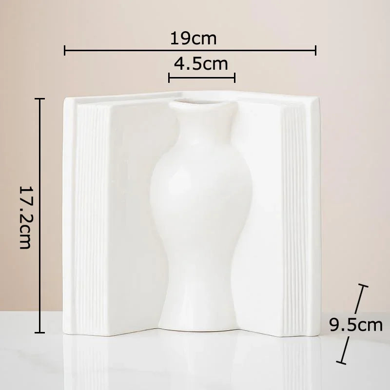 DecorBites™ Jarrón decorativo de escritorio con flores creativas | Decoración floral artificial para habitaciones estéticas