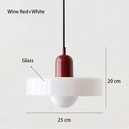 Nordic Vintage Orange Glass Pendant Light