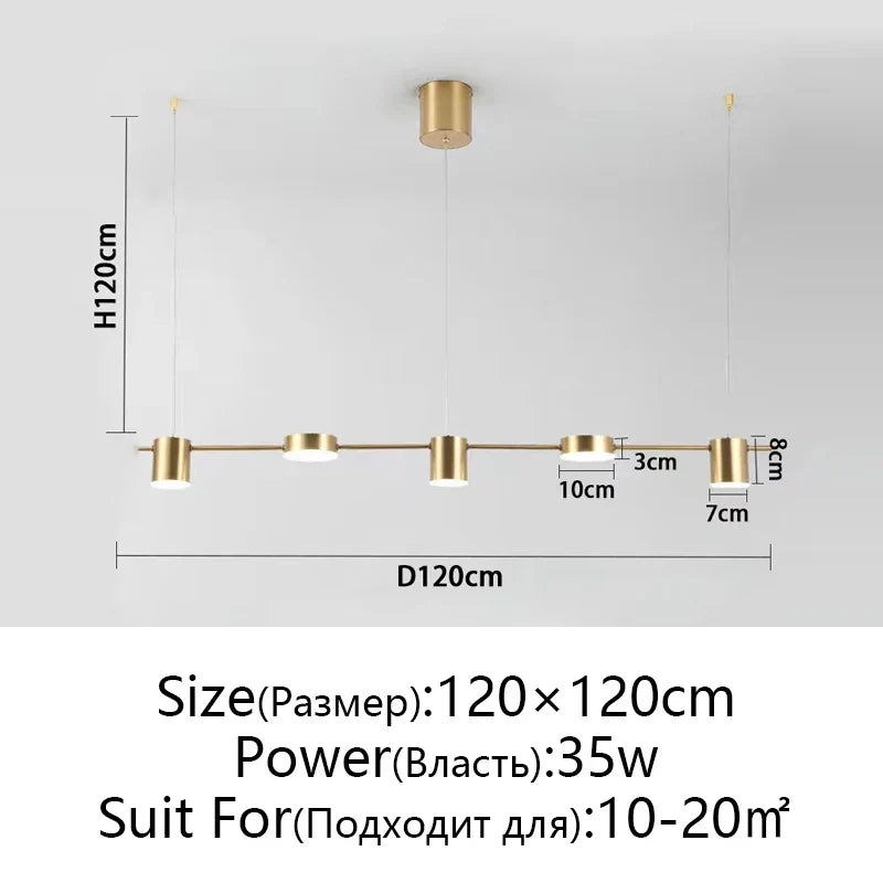 DecorBites™ Dimmable LED Ceiling Chandelier for Living Room, Dining, Kitchen - Modern Hanging Light