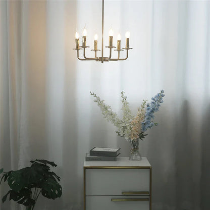 DecorBites™ Iron Art Chandelier Lights for Dining Living Room Kitchen - E14 Candle Fixtures