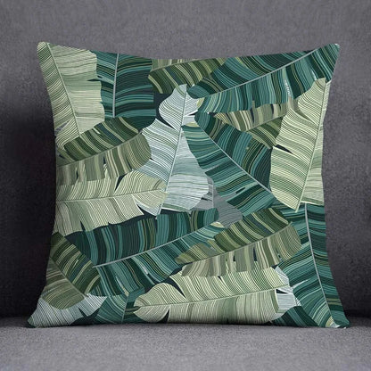 DecorBites™ Leaf Pattern Pillowcase: Nordic Style Sofa Cushion Cover for Home Decor & Bedding