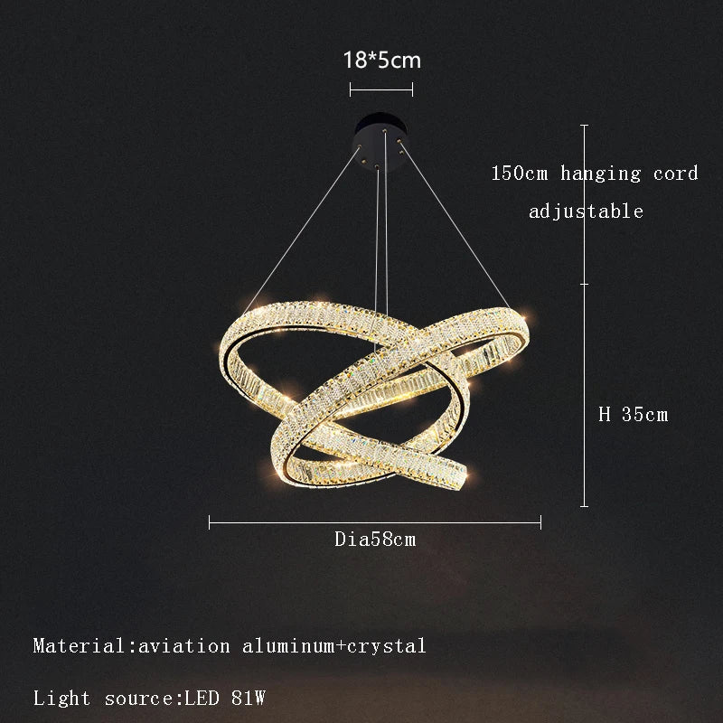 DecorBites™ Elegant Crystal Chandelier for Luxury Home Decoration